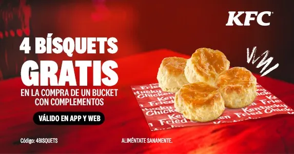 Fotografía oficial de KFC de referencia; consulta el contenido del cupón.